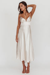 Lake Como A-Line Midi Dress Champagne