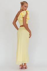 Deanna Maxi Skirt Lemon