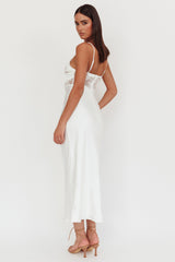 Impressions Lace Bodice Maxi Dress White