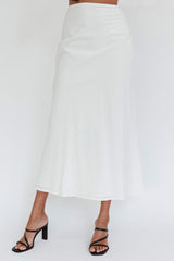 Wistful Midi Skirt White