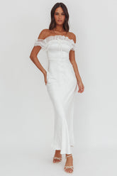 Summerfield Off-Shoulder Maxi Dress White