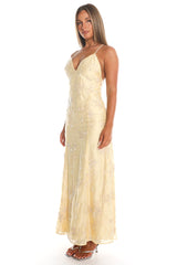 Libertine Beaded Maxi Dress Yellow