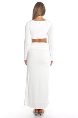Emmalina Keyhole Bust Maxi Dress White