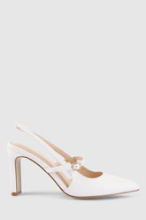 VERALi Kimchi Slingback Block Heels White