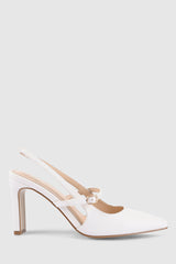 VERALi Kimchi Slingback Block Heels White