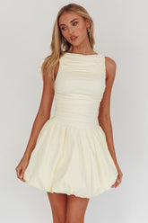 Dalayla Sleeveless Balloon Skirt Mini Dress Butter
