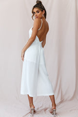 Brighton Low Back Wide Leg Jumpsuit White