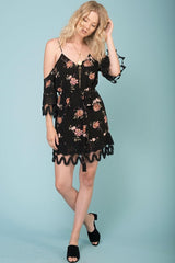 Jocelyn Cold Shoulder Dress Black