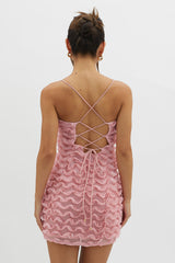 Tizzy Embellished Mini Dress Pink