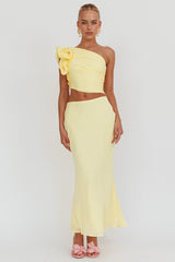 Deanna Maxi Skirt Lemon
