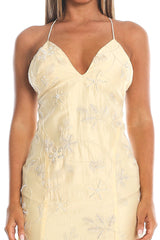 Libertine Beaded Maxi Dress Yellow