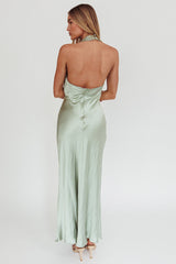 Element Halterneck Maxi Dress Matcha