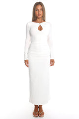 Emmalina Keyhole Bust Maxi Dress White