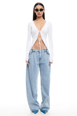 LIONESS She's All That Jeans Washed Blue