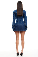 LIONESS Rider Denim Jacket Blue
