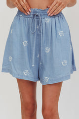 Lovefool Elastic Shorts Denim