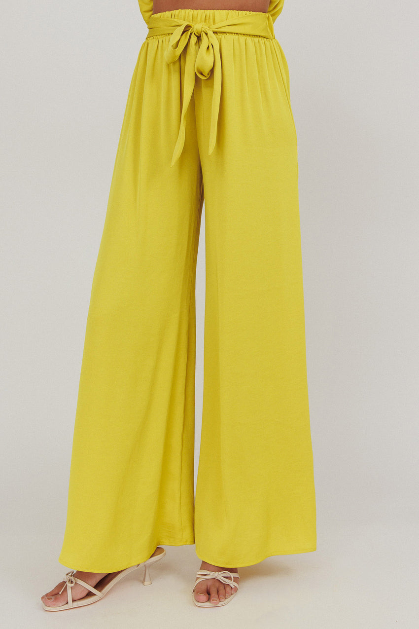 Mariposa Wide Leg Pant Chartreuse
