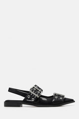THERAPY Matilda Pointed Flat Black Patent