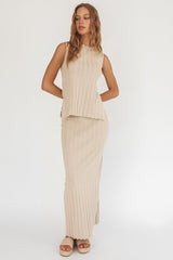 Kimora Sleeveless Knit Top Sand
